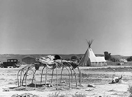 Una sweat lodge dei Cheyenne